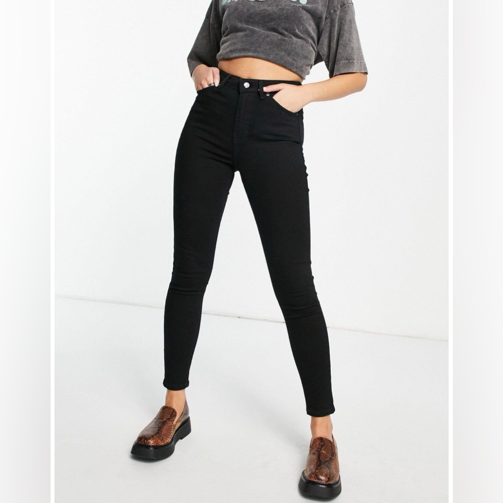 NWT Topshop Jaime petite cropped black jeans size 25